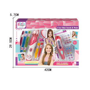 Bijoux pour cheveux pour enfants, accessoires de décoration scintillants, pinces, perles, appareil et machine à tresser les cheveux, kit d'outils de coiffage - Product Image 2