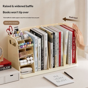 Soporte <span class=keywords><strong>de</strong></span> Escritorio para Libros <span class=keywords><strong>de</strong></span> Plástico ABS para Estudiantes, <span class=keywords><strong>Almacenamiento</strong></span> Compartimentado, Gran Capacidad, Diseño con Divisiones, Portaplumas Integrado - Product Image 2