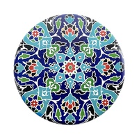 Dessous de verre en céramique absorbant Mandala avec Base en liège pour boissons