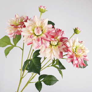 Fleurs artificielles Dahlia, tige longue de 76 cm, en soie plastique colorée, pour mariage, décoration intérieure, accessoires de photographie - Product Image 2