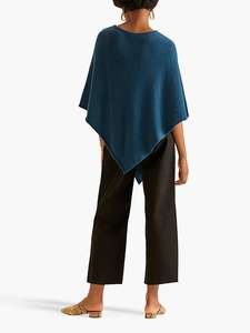 Poncho in <span class=keywords><strong>Cashmere</strong></span> laminato misto lana <span class=keywords><strong>Cashmere</strong></span> - Product Image 4