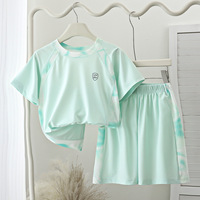 Ensemble de vêtements de sport d'été pour enfants, 2 pièces, séchage rapide, spandex, protection solaire UPF50, manches courtes, shorts, sensation de fraîcheur, pour l'extérieur