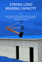 Panneau sandwich en laine de roche au design moderne, métal durable, résistant au feu, résistant à la corrosion, isolant thermique, insonorisant, PU
