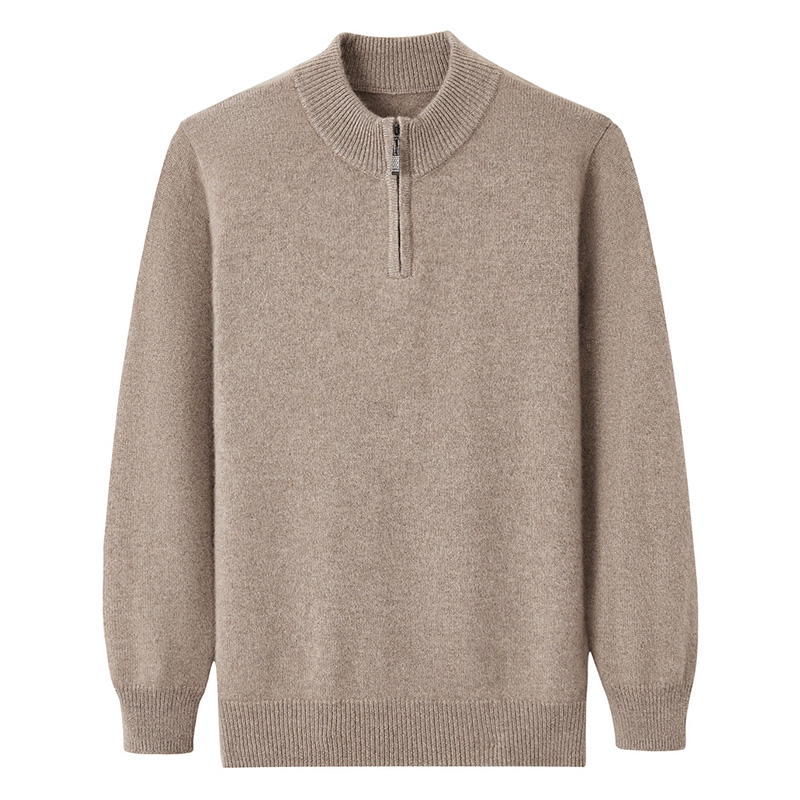 1/4 Quarter Zip up Polo Casual Pullover Long Sleeve Custom Wool Cashmere Fashion Knitwear Knit Sweater Knitted Men Sweater
