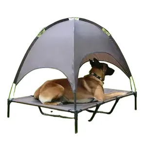 Uniperor cane esterno lettino per tenda in stile elevato per animali domestici con baldacchino tenda portatile per campeggio o spiaggia durevole 1680D tessuto Oxford