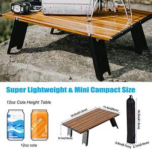 Conjunto de Mesa y Sillas Plegables de Madera para Picnic y Camping, Mesa de Exterior con Cuatro Sillas - Product Image 4