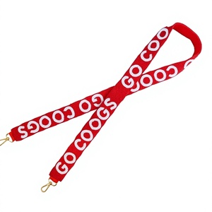 Trendy Hail West Virginia Blue Embroidered Handmade <b>Lanyard</b> Design Gold Text Hooks Rectangular <b>Polyester</b> Souvenir Accessory - Product Image 4