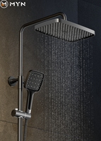 Ensemble de douche thermostatique numérique de luxe, en laiton blanc, douche de pluie, douche de cascade