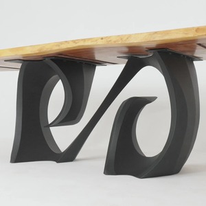 Table à manger à cadre en métal Mobilier luxueux moderne du milieu du siècle Foshan Ensemble de table de salle à manger rectangulaire en bois 10 places - Product Image 4