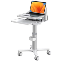 Chariot médical dentaire en aluminium réglable, chariot informatique multifonctionnel à 4 roulettes, léger pour scanner oral en milieu hospitalier