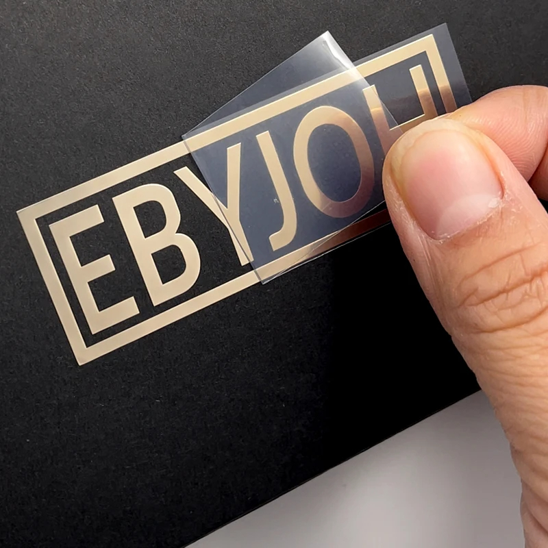 Custom Printing Vinyl Metallic Letters Labels Gold Nickel 3d Logo Transfer Embossed Decals Metal Stickers with Adhesive