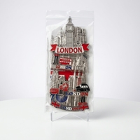 Lot de Aimants de Réfrigérateur en Métal Souvenir de Londres, Aimants 3D Style Britannique Big Ben Garde Royale, Décoration de Voyage, Cadeau