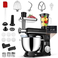 Robot culinaire multifonctionnel 8L électrique automatique : mixeur, centrifugeuse, hachoir à viande, pétrin, bol mélangeur – Usage domestique (UE/US)