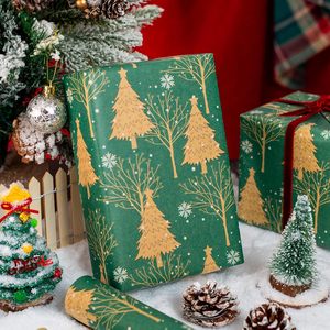 MAYPLUSS Green Kraft Christmas <b>Wrapping</b> <b>Paper</b> 17Inch X 33Feet Recyclable Matte Holiday Gift Wrap - Product Image 6