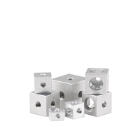 Écrous de connexion en aluminium à six pans pour blocs fixes M3, composants de châssis en acrylique noir pour écrou carré électrique