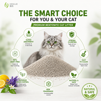 Arena para Gatos de Bentonita con Tamaño de Partícula Personalizado y Múltiples Opciones de Empaque, Procesada con Maquinaria, para Comerciantes Globales de Productos para Mascotas