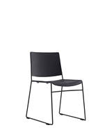 Chaise d'étudiant connectable Linkable Chaise empilable sans bras en plastique à cadre métallique Chaise de formation en mobilier scolaire