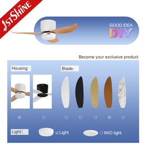 1 ventilatore da soffitto a Led stshine piccolo 36 pollici con venature del legno 3 colori per illuminazione a soffitto ventilatore da soffitto con telecomando - Product Image 4