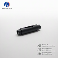 Goupille de positionnement de précision en alliage d'aluminium usiné CNC, anodisée noire, chanfreinée, avec brochage et concentricité 3D garantie, OEM