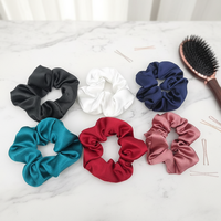 Chouchous pour cheveux en satin effet cristal arc-en-ciel, style européen-américain, pour mariage, grande taille, haute élasticité