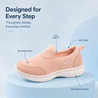 Chaussures décontractées à enfiler pour toute la famille, respirantes, en maille avec empiècements en PU, semelle légère en PVC, baskets de marche pour enfants et femmes, tailles 25-41