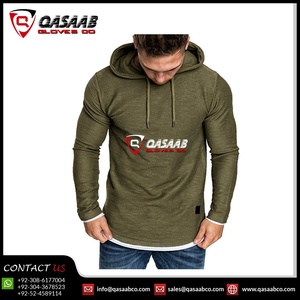 Sweats à capuche en coton à manches longues pour hommes vêtements d'entraînement de fitness confortables vêtements de sport anti-rétrécissement en polaire d'hiver - Product Image 3