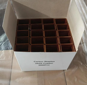 कारखाने की बिक्री 16 17गा गैल्वेनाइज्ड/कॉपर स्टेपल 3516 3518 3522 कार्टन क्लोजिंग स्टेपल 3516 - Product Image 3