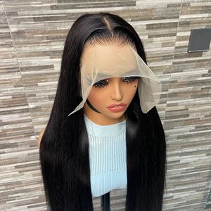 วิกผมตรง<span class=keywords><strong>ยาว</strong></span> 50 นิ้ว 13x6 HD <span class=keywords><strong>แบบ</strong></span>ใส  วิกผมลูกไม้เต็มศีรษะ ผมบราซิลธรรมชาติ ผมเด็ก ผมมนุษย์บริสุทธิ์ สีดำ สำหรับผู้หญิง - Product Image 5