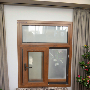Fenêtres à battants à manivelle manuelle de style américain en aluminium sur mesure, à profil épais, isolantes thermiquement et insonorisées, pour villa, manoir, à l'étranger - Product Image 1