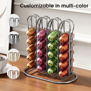 Support de rangement <span class=keywords><strong>pour</strong></span> capsules de café en fil métallique, support rotatif <span class=keywords><strong>pour</strong></span> 24 capsules, support <span class=keywords><strong>Dolce</strong></span> <span class=keywords><strong>Gusto</strong></span>, conçu à Ningbo <span class=keywords><strong>pour</strong></span> une utilisation domestique, accessoires de cuisine - Product Image 3