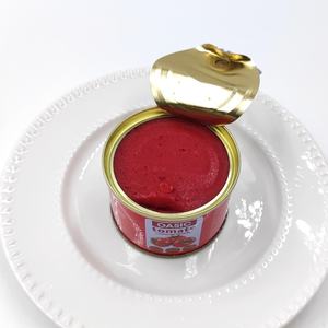 2025 alta calidad 100% fresco 400g pasta de <span class=keywords><strong>tomate</strong></span> enlatada 28%-30% sabor dulce OEM listo para usar procesado <span class=keywords><strong>frito</strong></span> buen <span class=keywords><strong>precio</strong></span> - Product Image 1