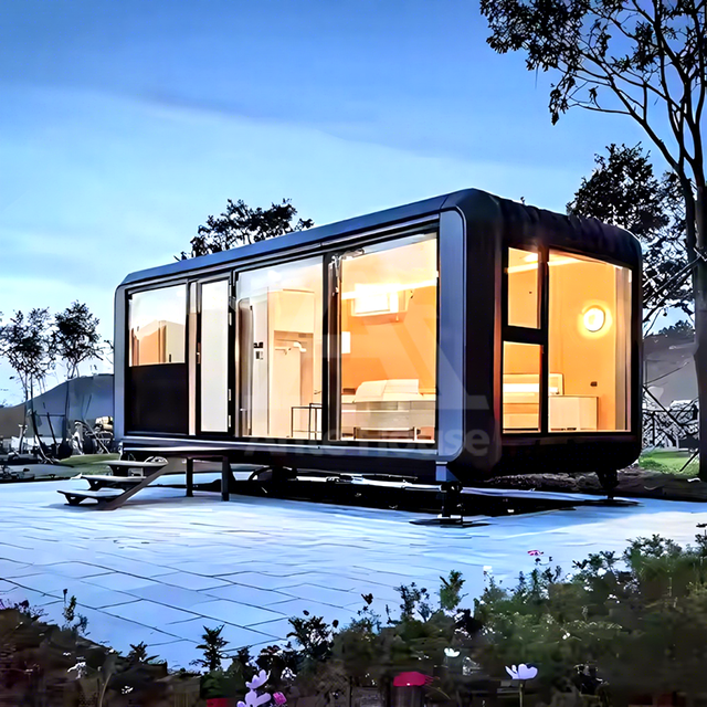 High Quality Wholesale Apple Cabin Capsule Granny Flat Pod Japanese Modular Home Outdoor Pod Hotel With Top Selling
