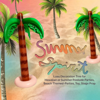 Palmier Gonflable Géant de 35 Pouces, Décoration de Plage, Accessoire pour Fête Hawaïenne, Anniversaire Tropical, Fête de Jardin ou à la Piscine