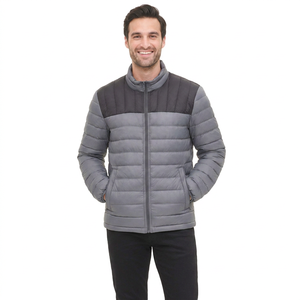 Best Quality Custom Canvas Puffer Jacket Men Winter <b>Coat</b> <b>Heated</b> Zipper Closure OEM Service Wholesale Pakistani Casual - Product Image 1
