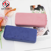 Vente flash - Boîte de rangement pour lunettes de soleil de haute qualité, personnalisée avec logo, rectangulaire, en velours court, pour lunettes de myopie, lunettes de soleil tendance haut de gamme