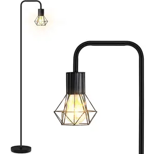 Harga Pabrik Lampu Bohlam Edison Retro Antik Lampu Lantai Led Lampu Hitam Nordic Dekorasi Rumah Hotel