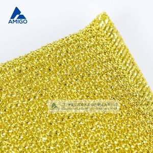 Éponge à vaisselle extra épaisse Amigo, rectangulaire, dorée et argentée, pour nettoyer les casseroles et les poêles - Product Image 3