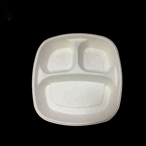 Kingwin Plateau Alimentaire Plateau à Bagasse Canne à Sucre Conteneur à Bagasse Vente en Gros Assiette en Papier Biodégradable Plat Rond Blanc/Plante Naturelle - Product Image 5