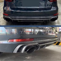 Diffuseur arrière en ABS pour Audi B9 A4 S Line modèle sport 2017-2019, style RS4, pièces de carrosserie, lèvre de pare-chocs arrière