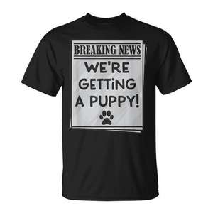 Anunciamos que estamos adoptando un cachorro, camiseta para perro, nueva mascota - Product Image 1