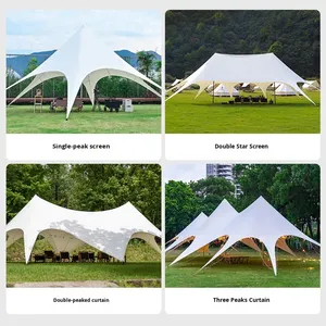 Carpa Exclusiva para Campamento Wanzhongshan con Toldo Grande de Ocho Patas, Techo Simple, Doble o Triple, Modelo Cloud Top 900D Impermeable - Product Image 3