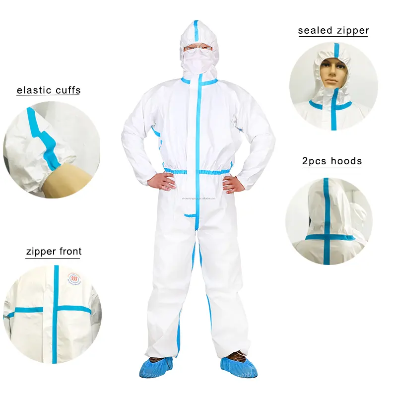 Disposable Safety Clothing Disposable Chemical Suits Disposable Waterproof Overall