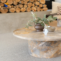 Ensemble de canapés KT STONE, meubles en marbre noir et blanc, table basse au design moderne, luxe, utilisation en hôtel français, garantie 5 ans, marbre