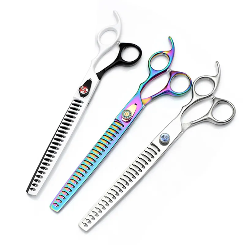 F109 Colorful 8-Inch Fish Bone Tooth Scissors Hot Selling Thinning and Trimming Scissors for Hair Application