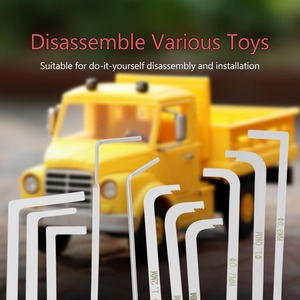 Kit d'outils de réparation pour serrurier, 11 pièces, clés universelles argentées pour la réparation domestique DIY - Product Image 5