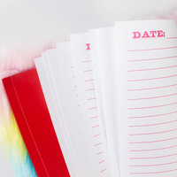 Cahier en peluche avec icône gonflée/laiterie mignonne pour enfants 2020 ensemble de papeterie de fournitures scolaires avec logo d'impression