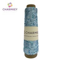 3mm Seuqin Yarn Colorful Dyed 100% Polyester Fancy Twist Soft Yarn 100G Ball Sequin Yarn for Hand Knitting