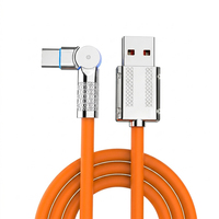 Kabel Data USB Type-C dengan Pelindung Anyaman 120W Pengisian Cepat Konduktor Tembaga Murni untuk Kamera & Earphone