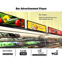 Moniteur 'intérieur LCD LED ultra large 38.6 vision intérieure Signalisation numérique Android Longue bande Étagère publicitaire