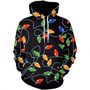 Sweat-shirts à col rond pour hommes personnalisés, manches longues, hiver, grande taille, imprimés graphiques 3D, thème Noël - Product Image 2